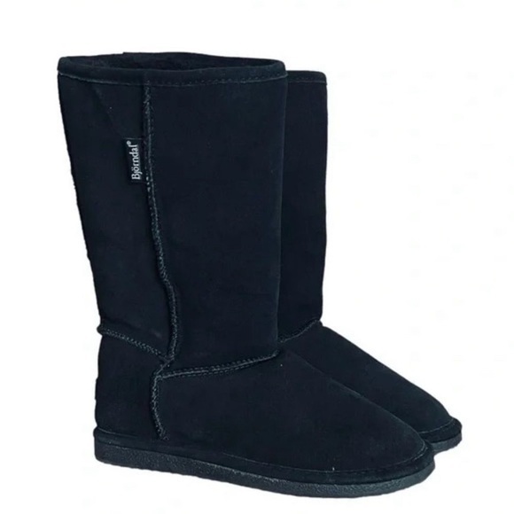 Bjorndal Boots Women's Black Suede Shearling Lined Mid-Calf Boot big siz… - Picture 1 of 13